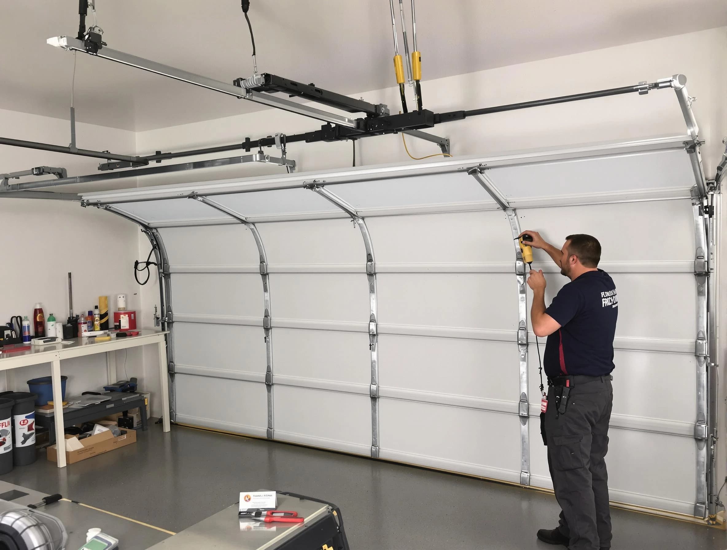 Margaret Garage Door Repair certified technician performing overhead door system repair in Margaret