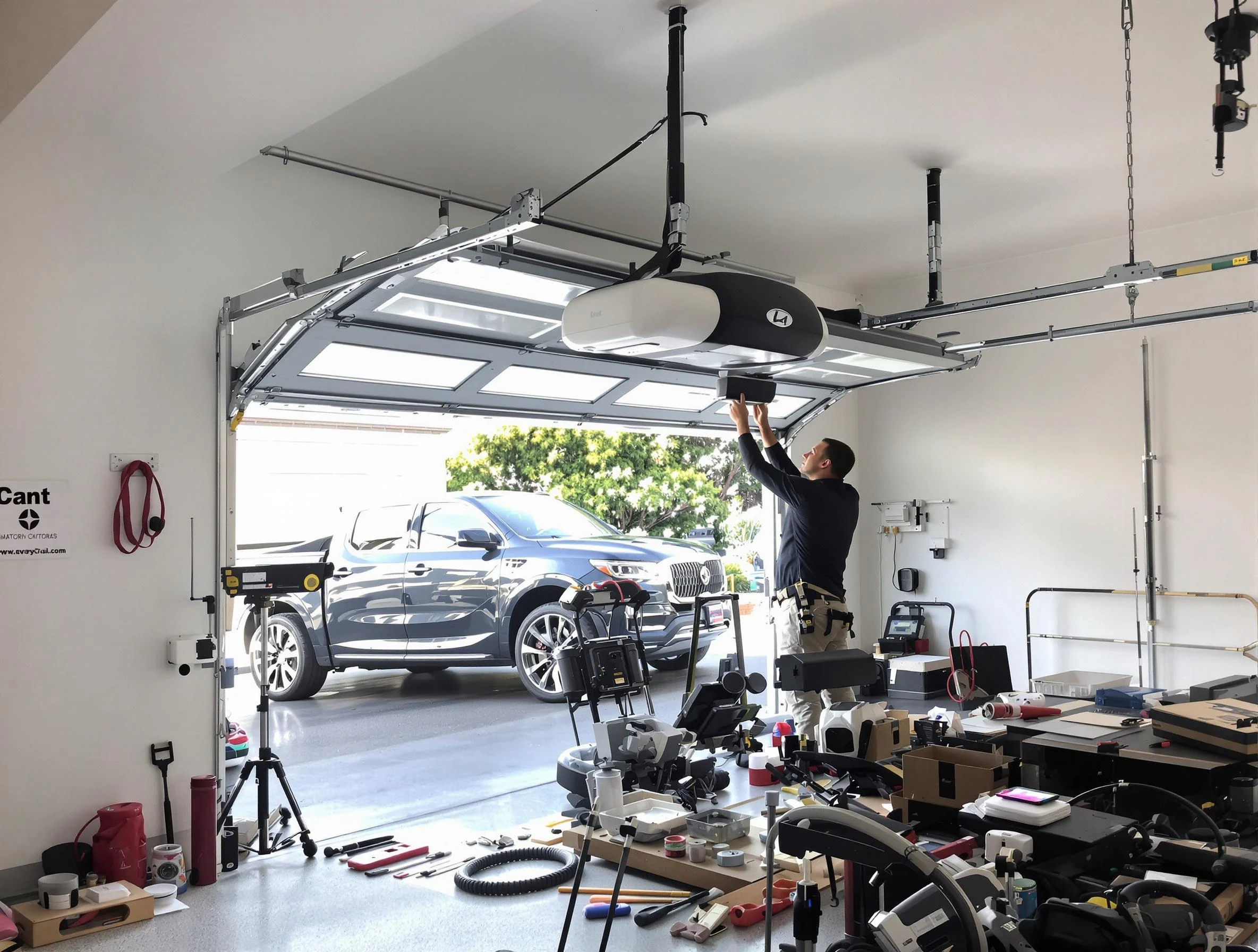 Margaret Garage Door Repair specialist installing smart garage door opener system in Margaret home